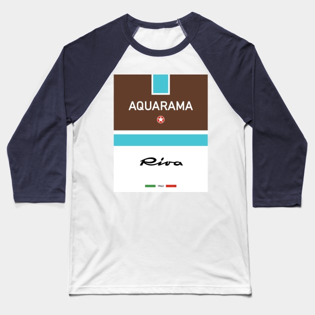 Riva Aquarama Rivarama Runabout Italia Italy Baseball T-Shirt by PB Mary